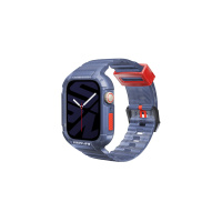 SKINARMA Saido 2v1 řemínek a ochranné pouzdro pro Apple Watch 45/44 mm, Dark blue