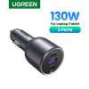 UGREEN 35025 130W 3-Port Rychlonabíječka do auta