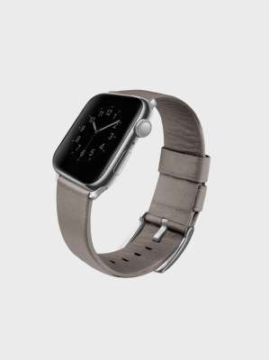 Uniq Mondain Apple Watch kožený řemínek 44/42mm béžový