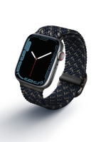 UNIQ Aspen Designer Edition Braided řemínek pro Apple Watch 45/44/42mm tmavě modrý