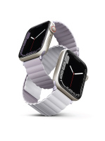 UNIQ Revix Reversible Magnetic řemínek pro Apple Watch 45/44/42MM světle fialový/bílý