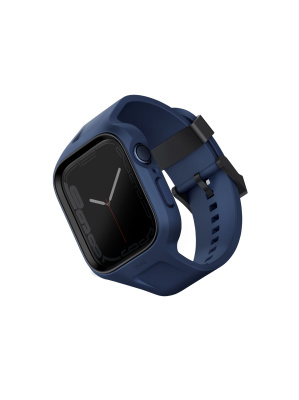 UNIQ Monos 2v1 řemínek a ochranné hybridní pouzdro pro Apple Watch 45/44 MM, modrá