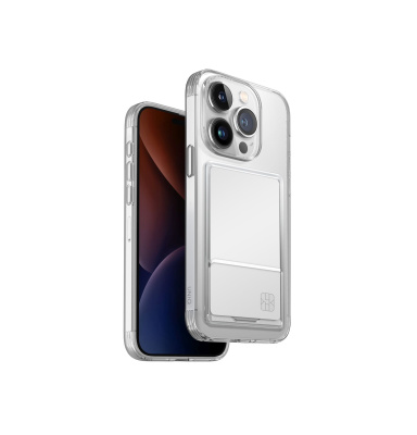 UNIQ Air Fender ID ochranný kryt na iPhone 15 Pro, Nude (transparent)