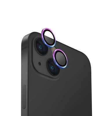 UNIQ OPTIX hliníkové ochranné sklo na čočku fotoaparátu na iPhone 15 | 15 Plus - IRIDESCENT 