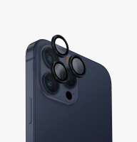 UNIQ OPTIX hliníkové ochranné sklo na čočku fotoaparátu na iPhone 15 Pro - DEEP NAVY (DARK BLUE)